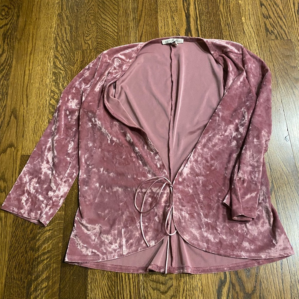 Velvet Pink Women's Tie Front Shirt